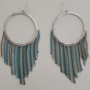 Chain link hoop earrings